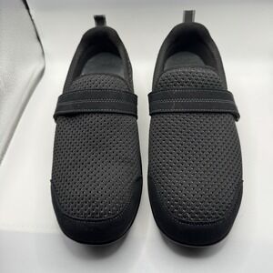 Orthofeet Shoes Women's Black Size 10 X- Wide Slip In With Strap Comfort